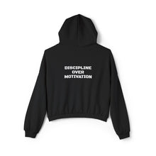 Load image into Gallery viewer, Women's Cinched Bottom Hoodie | Discipline Over Motivation
