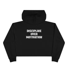 Load image into Gallery viewer, Crop Hoodie | Discipline Over Motivation
