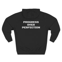 Load image into Gallery viewer, Three-Panel Fleece Hoodie | Progress Over Perfection

