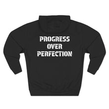 Load image into Gallery viewer, Three-Panel Fleece Hoodie | Progress Over Perfection
