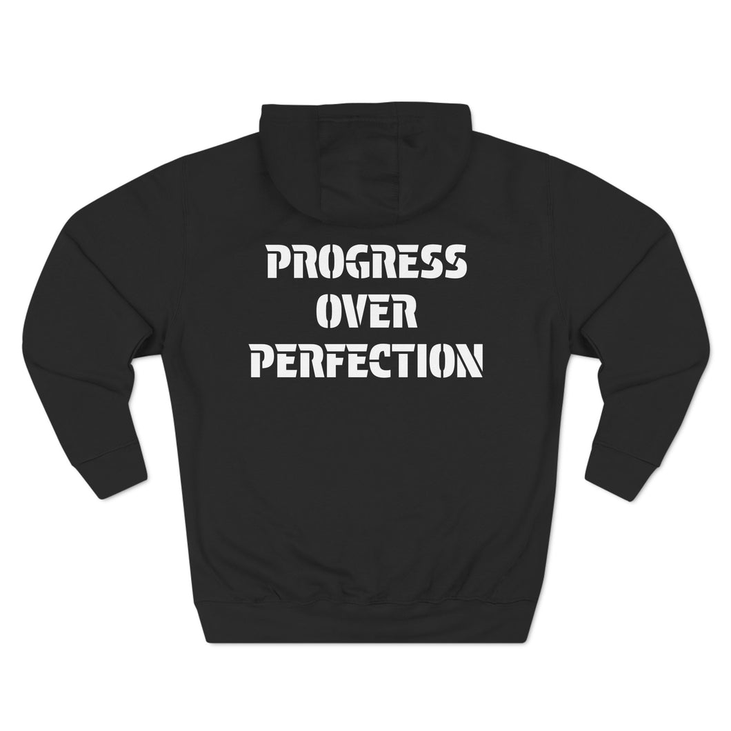 Three-Panel Fleece Hoodie | Progress Over Perfection